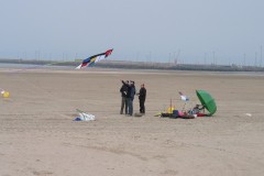 Lente vliegeren strand Zeebrugge (B) 26 maart 2011